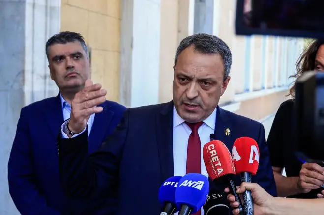 Unser Archivfoto (© Eurokinissi) zeigt den Vorsitzenden der Partei Spartiates Vassilis Stingas.