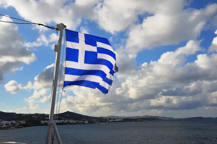 Die Flagge Griechenlands