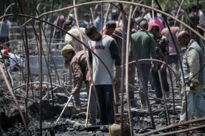 Unser Archivfoto (© Eurokinissi) entstand 2018 während eines früheren Brandes bei Manolada.