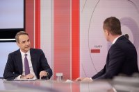 Unser Foto (© Eurokinissi) zeigt Premierminister Kyriakos Mitsotakis am Mittwoch (29.1.).