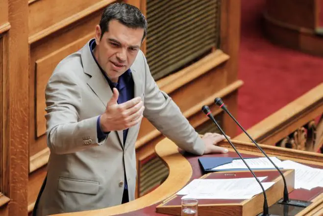 Unser Archivfoto (© Eurokinissi) zeigt Ministerpräsident Alexis Tsipras im Parlament. 