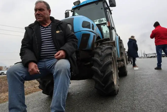 Unser Archivfoto (© Eurokinissi) entstand im Januar 2020 während einer Demonstration von Landwirten in der Nähe der mittelgriechischen Stadt Larissa.