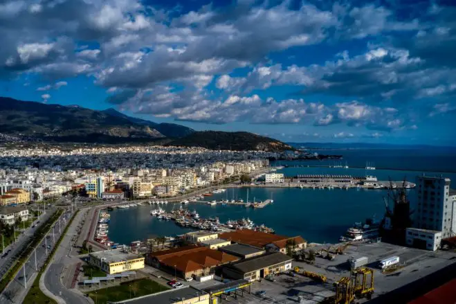 Der Hafen von Volos aus der Vogelperspektive (Foto: ek/Archiv)