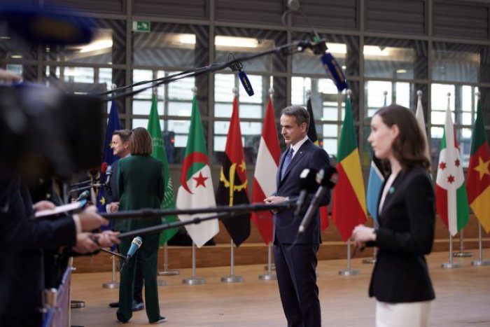 Unsere Fotos (© Pressebüro des Premierministers / Dimitris Papamitsos) entstanden in Brüssel.