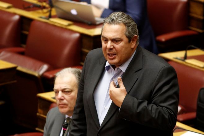 Unser Archivfoto (© Eurokinissi) zeigt den griechischen Verteidigungsminister Panos Kammenos im Parlament.