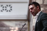 Unser Archivfoto (© Eurokinissi) zeigt SYRIZA-Chef Stefanos Kasselakis.