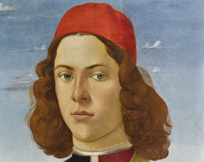 Foto (© nationalgallery): Das „Bildnis eines jungen Mannes“ von Sandro Botticelli vom Ende des 15. Jahrhunderts.