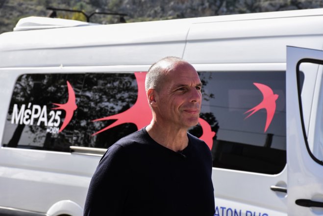 Unser Archivfoto (© Eurokinissi) zeigt den Vorsitzenden der Partei MeRA25 Janis Varoufakis.