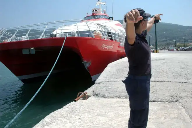 Unser Archivfoto (© Eurokinissi) zeigt das Fährschiff „Flying Cat 5“.