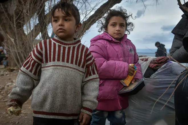 Unser Foto (© Eurokinissi) entstand Anfang März auf der Insel Lesbos im Osten der Ägäis.