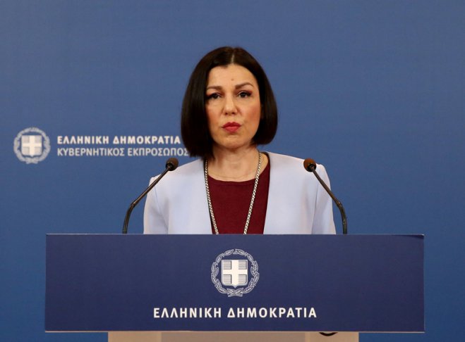 Griechenlands stellvertretende Regierungssprecherin Aristotelia Peloni (Archivfoto: Eurokinissi) kündigte am Montagnachmittag neue Maßnahmen zur Eindämmung der Corona-Pandemie an.