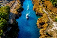 Unser Archivfoto (© Eurokinissi) zeigt den Kanal von Korinth