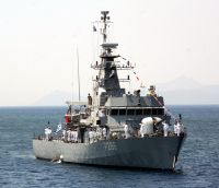 Unser Archivfoto (© Eurokinissi) zeigt ein griechisches Kanonenboot.