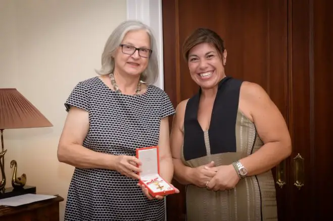 Botschafterin Hermine Poppeller (l.) und Christina Ruttner (Foto: ösd)
