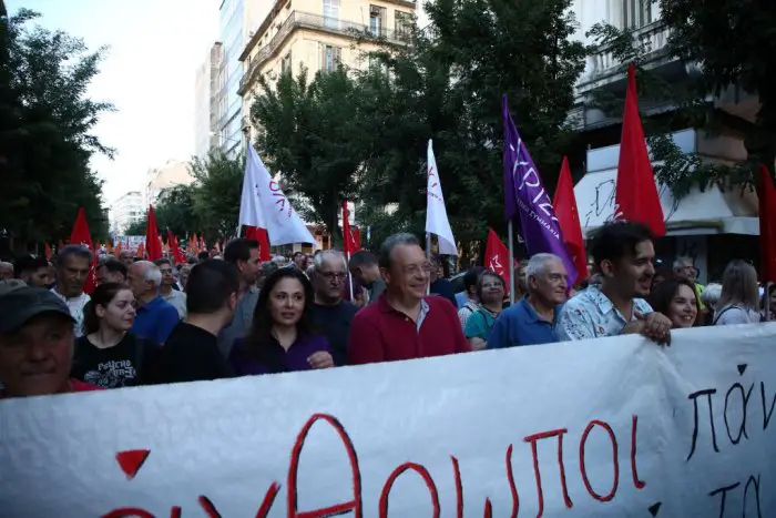 Unser Archivfoto (© Eurokinissi) entstand auf einer ADEDY-Protestkundgebung in Thessaloniki am 6. September 2025.