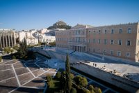 Unser Archivfoto (© Eurokinissi) zeigt das Parlamentsgebäude in Athen.