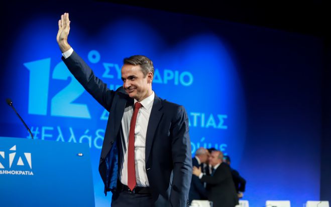 Unser Archivfoto (© Eurokinissi) zeigt den konservativen Parteichef der ND Kyriakos Mitsotakis.