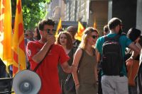 Kundgebungen in Griechenland für und gegen Europa 