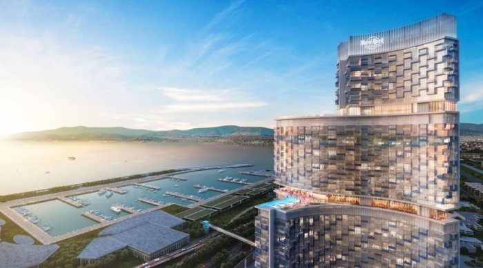 Foto (© ek): So wird das neue Hotel mit Casino in Athen aussehen.