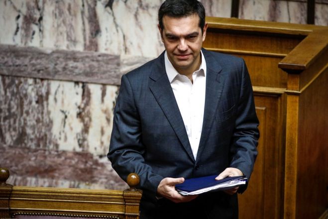 Unser Foto (© Eurokinissi) zeigt Ministerpräsident Alexis Tsipras.