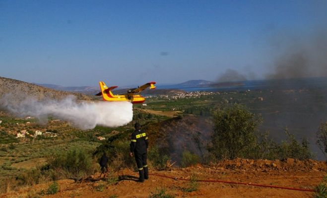 Trockenheit, Waldbrände und Gewitter in Griechenland