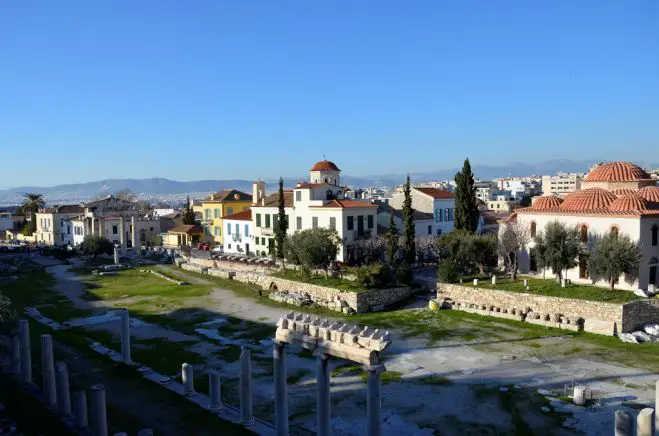 Unser Foto (© Jan Hübel / Griechenland Zeitung) zeigt die Römische Agora in Athen. Auch diese archäologische Stätte soll am Freitag bestreikt werden.