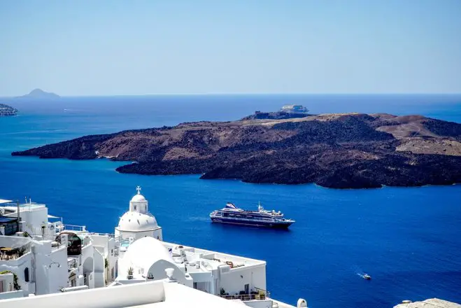 Unser Archivfoto (© Eurokinissi) entstand auf Santorini.
