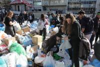 Große Solidaritätsbekundung in Athen mit Flüchtlingen