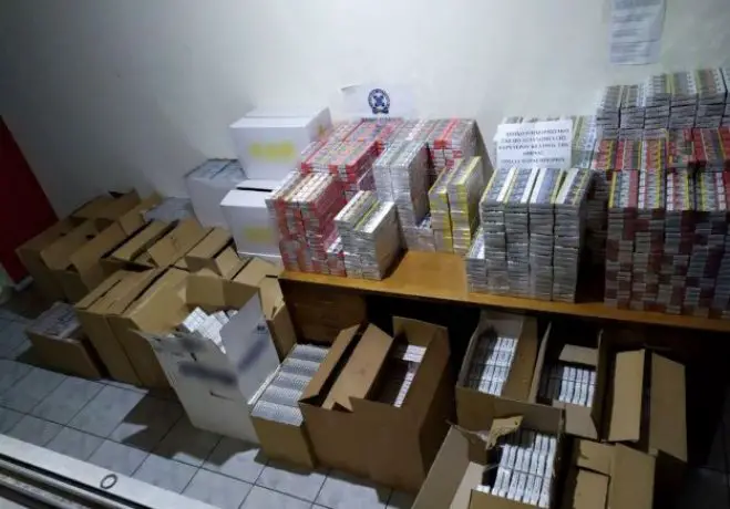 Konfiszierung illegaler Tabakwaren. Foto (© Eurokinissi)