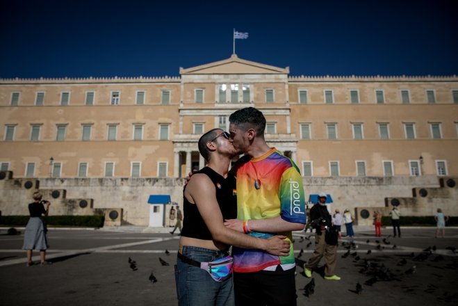 Unser Archivfoto (© Eurokinissi) entstand 2019 vor dem Parlament in Athen.