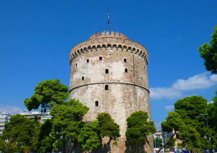 Foto (© Griechenland Zeitung / Elisa Hübel): Der weiße Turm von Thessaloniki.