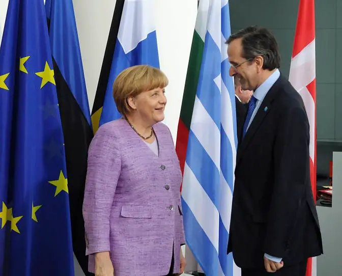 Griechenlands Premier Samaras wirbt in Berlin um Verständnis