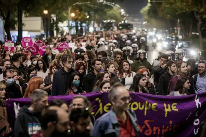 Unser Foto (© Eurokinissi) entstand am Montag (24.10.) in Athen.