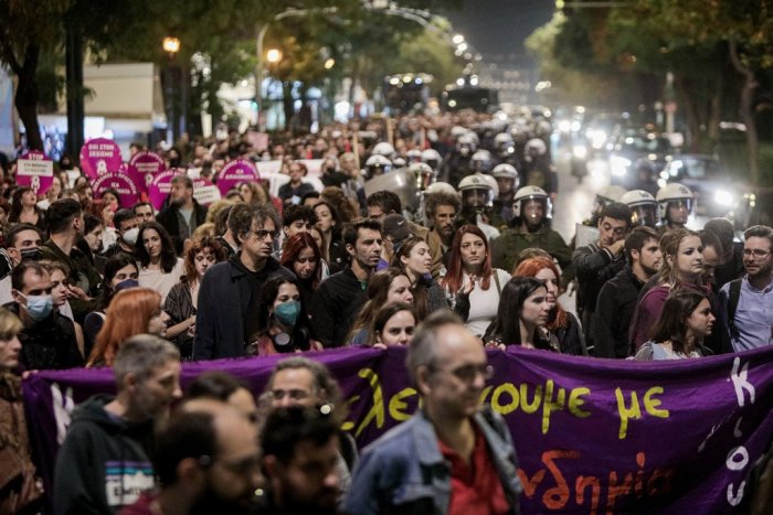 Unser Foto (© Eurokinissi) entstand am Montag (24.10.) in Athen.