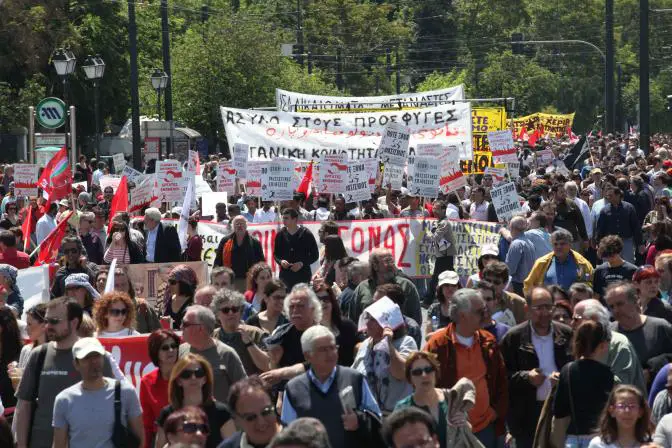 Zahlreiche Proteste zum 1. Mai in Griechenland