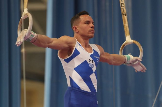 Unser Archivfoto (© Eurokinissi) zeigt Petrounias während einer früheren Meisterschaft in Griechenland.