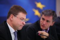 EU-Politiker Dombrovskis mahnt Griechenland zur Einhaltung von Vereinbarungen an 