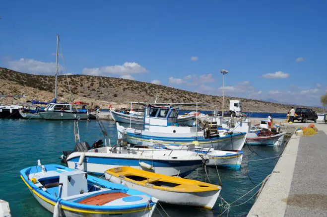 Blechschild Urlaub Reisebüro Hafen Griechenland 