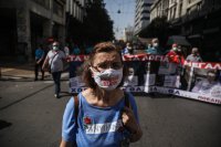 Unser Archivfoto (© Eurokinissi) entstand während einer früheren Demonstration der POEDIN.