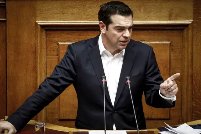 Unser Archivfoto (© Eurokinissi) zeigt Ministerpräsident Alexis Tsipras im Parlament.