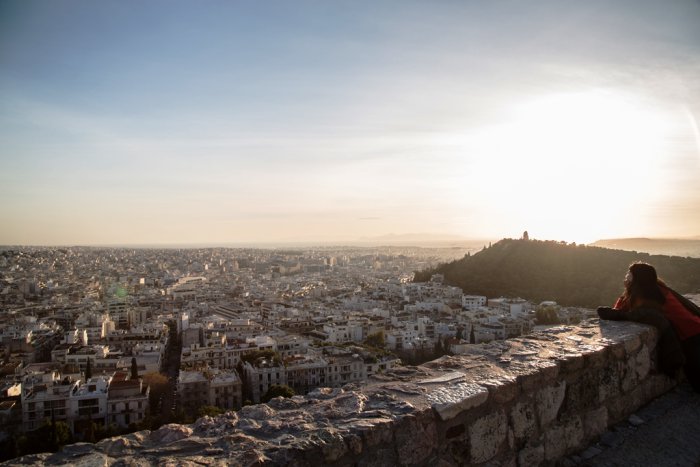 Foto (© Griechenland Zeitung / Eleni Kougionis): Panoramablick von der Akropolis aus.