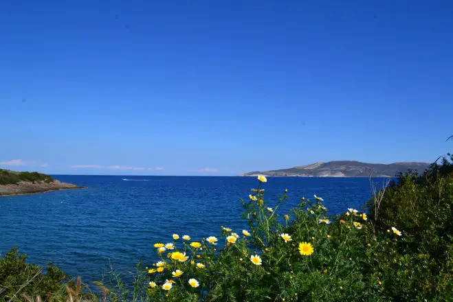 Foto (© Griechenland Zeitung / Jan Hübel): Frühling am Meer