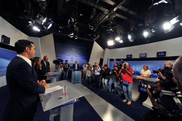 Die Fernsehdebatte bei früheren Wahlkämpfen (© Eurokinissi) 