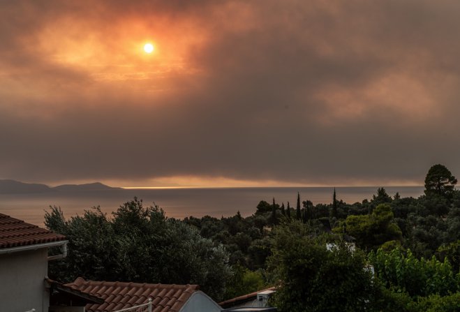 Unsere Fotos (© Eurokinissi) entstanden in Limni auf Euböa.