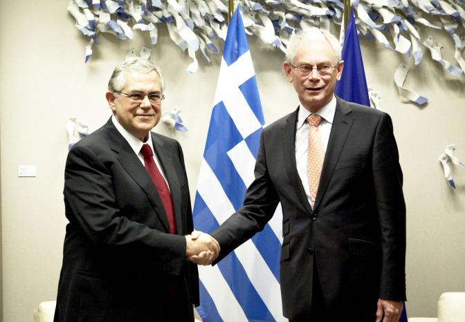 Premier Papadimos wirbt in Europa für Griechenlands Zukunft