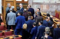 Unser Foto (© Eurokinissi) entstand am Mittwoch (15.1.) im griechischen Parlament.