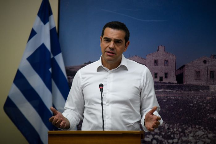 Foto (© Eurokinissi): Ministerpräsident Alexis Tsipras am Dienstag (7.8.)