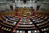 Unser Foto (© Eurokinissi) entstand am Freitag im Parlament.