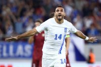 Pavlidis traf auch im Dress der Nationalmannschaft. (Foto: © Eurokinissi)