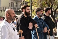 Unser Foto (© Eurokinissi) entstand am Dienstag (11.11.) während der Demonstration der Landwirte in Athen.